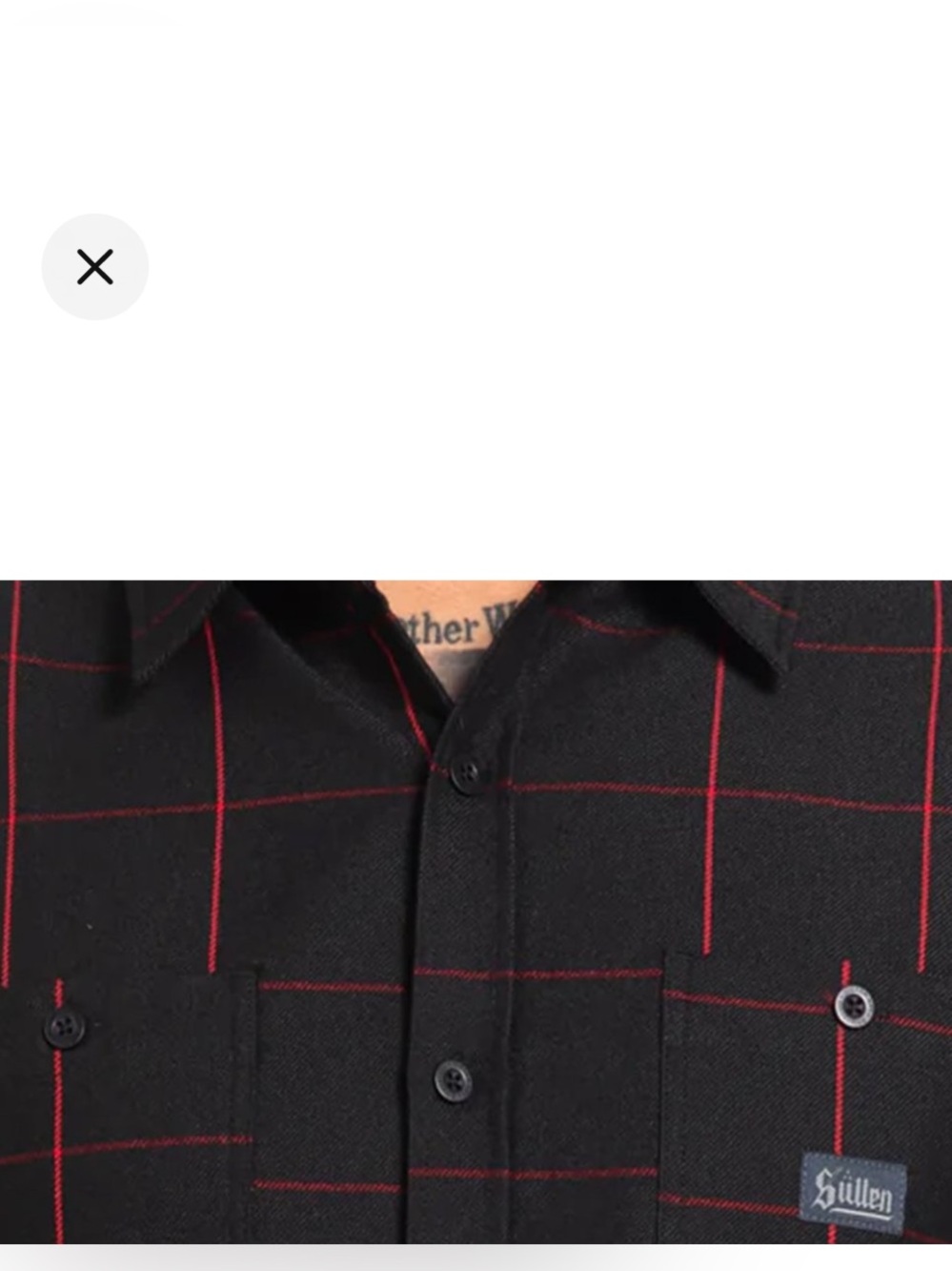 Sullen Black & Red Windowpane Men's Casual Button-Down Shirt
